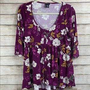 Torrid Purple Floral Top